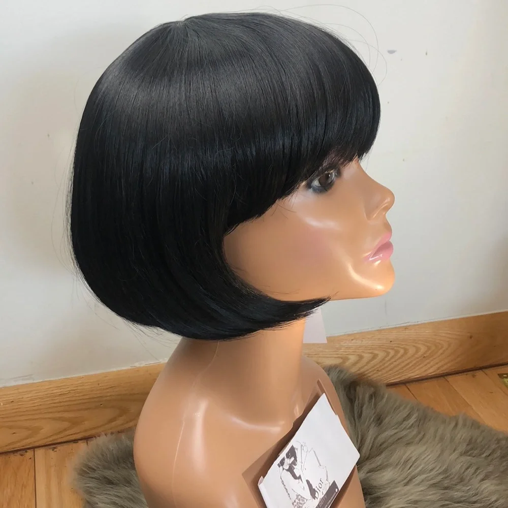 💫JAN BLACK BANGED BOB LACE FRONT WIG💫 *NWT*